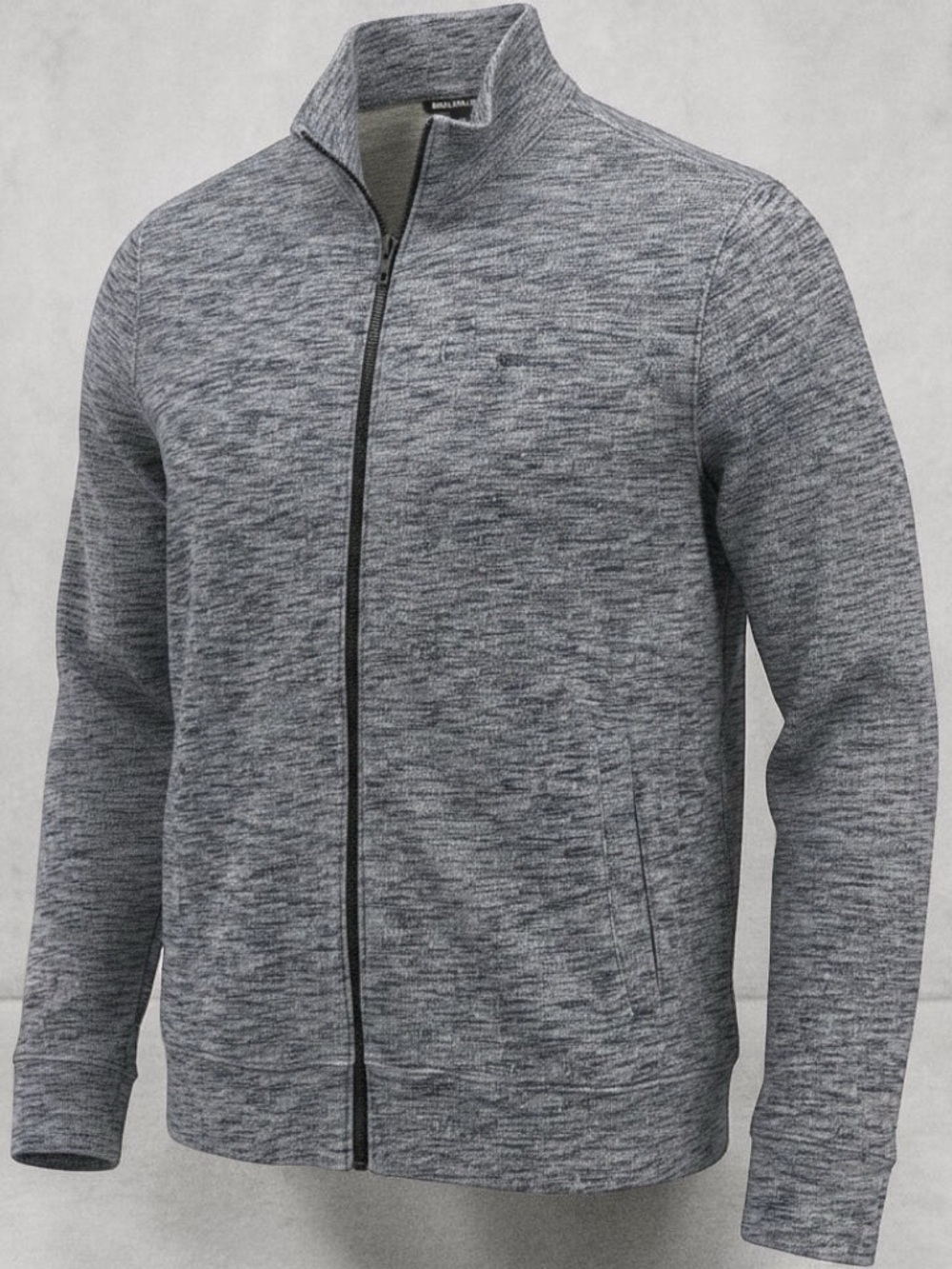 Michael Kors Men's Heather Gray Full-Zip Knit Jacket